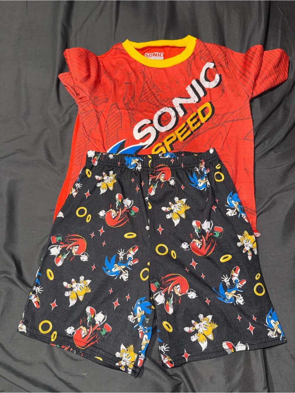Sonic the Hedgehog Red & Black Kids Pajama Set